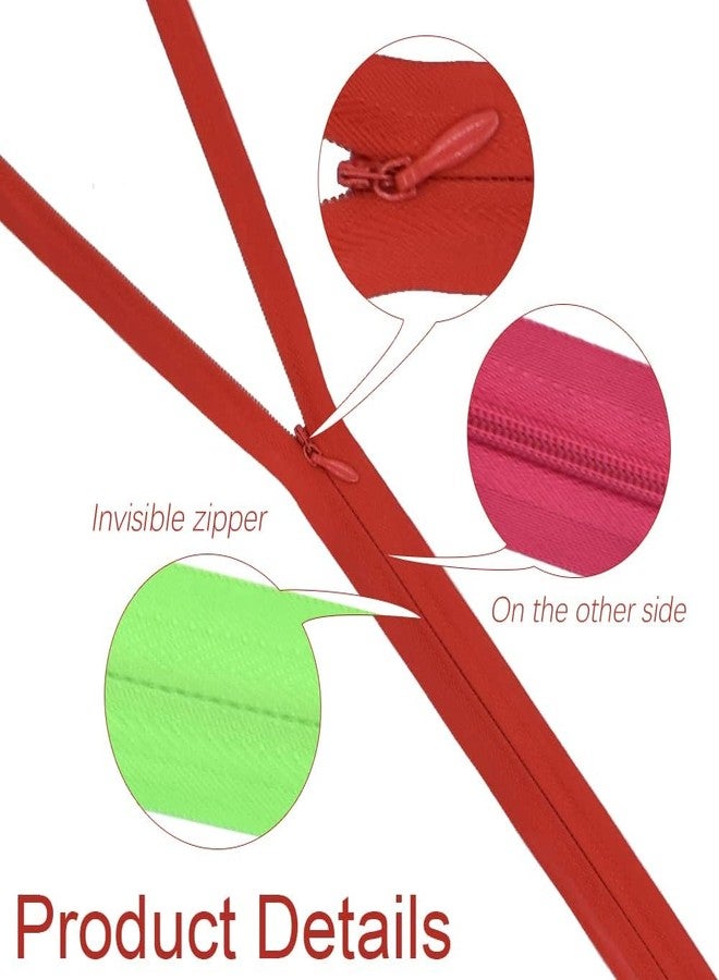 GEMSY مجموعة سحابات نايلون مخفية متعددة الألوان من Gemsy، مقاس 8 بوصات، 25 سحابًا، مثالية للخياطة، والتطريز، وصناعة الملابس والحقائب والمنسوجات المنزلية - إكسسوارات حرفية للخياطين والحرفيين - Image 2